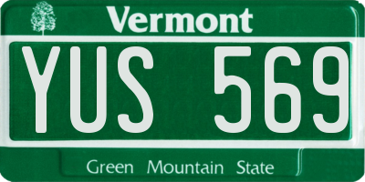 VT license plate YUS569