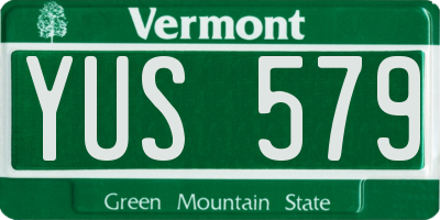 VT license plate YUS579