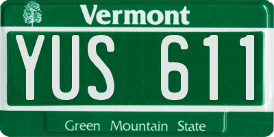 VT license plate YUS611