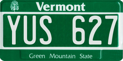 VT license plate YUS627