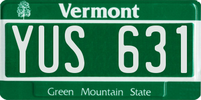 VT license plate YUS631
