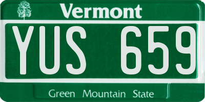 VT license plate YUS659