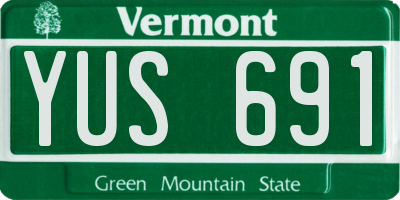 VT license plate YUS691