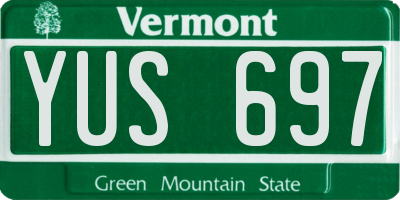 VT license plate YUS697