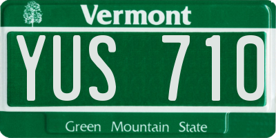 VT license plate YUS710