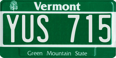 VT license plate YUS715