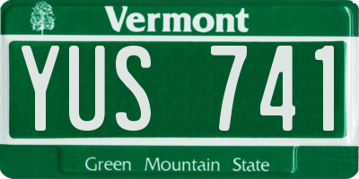 VT license plate YUS741