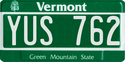 VT license plate YUS762