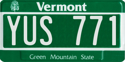 VT license plate YUS771
