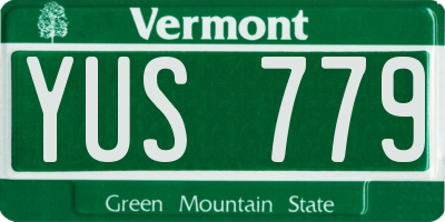 VT license plate YUS779