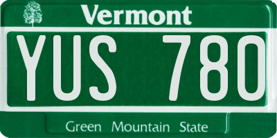 VT license plate YUS780