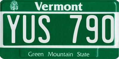VT license plate YUS790