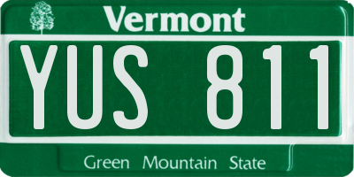 VT license plate YUS811