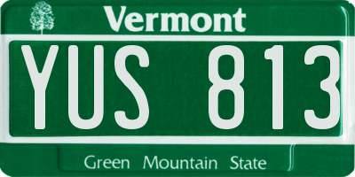 VT license plate YUS813