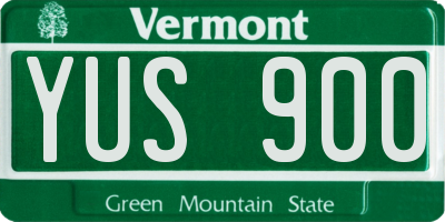 VT license plate YUS900