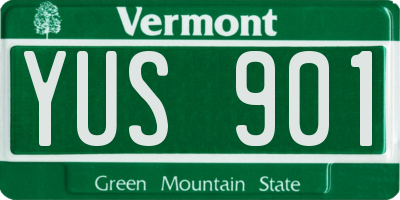 VT license plate YUS901