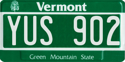 VT license plate YUS902