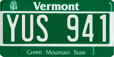 VT license plate YUS941