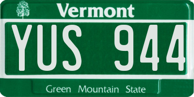 VT license plate YUS944