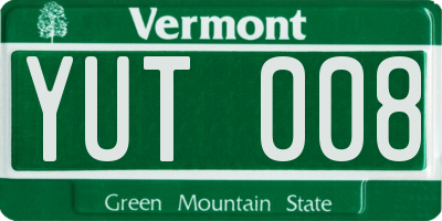 VT license plate YUT008