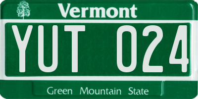 VT license plate YUT024