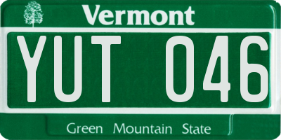 VT license plate YUT046