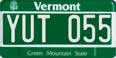VT license plate YUT055