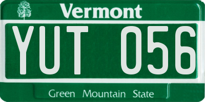 VT license plate YUT056