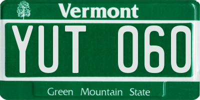 VT license plate YUT060