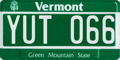 VT license plate YUT066