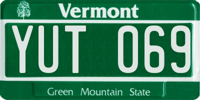 VT license plate YUT069