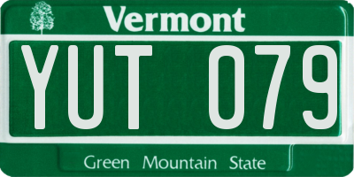 VT license plate YUT079