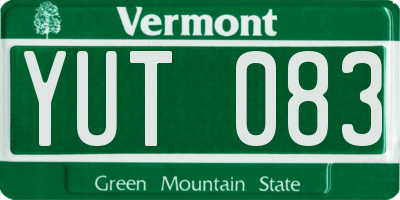VT license plate YUT083