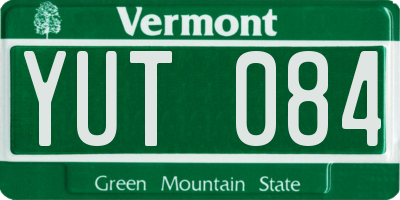 VT license plate YUT084