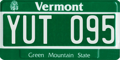 VT license plate YUT095