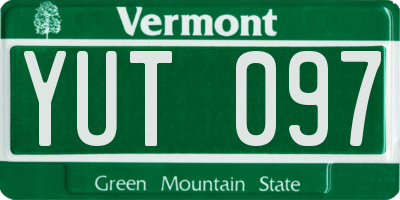 VT license plate YUT097