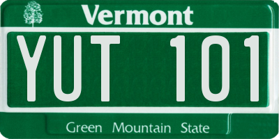 VT license plate YUT101