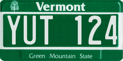 VT license plate YUT124