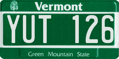 VT license plate YUT126