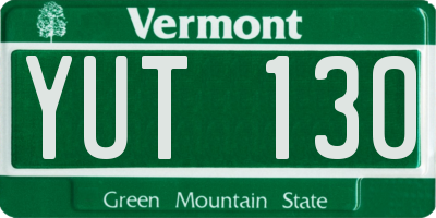 VT license plate YUT130