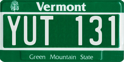VT license plate YUT131