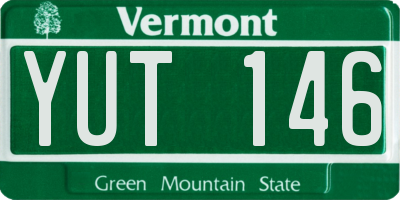 VT license plate YUT146