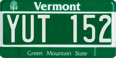 VT license plate YUT152