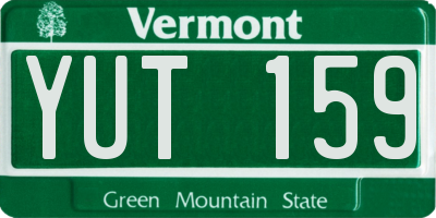 VT license plate YUT159