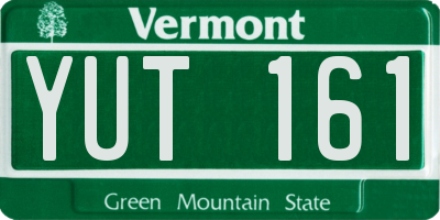 VT license plate YUT161