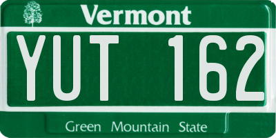 VT license plate YUT162