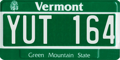 VT license plate YUT164