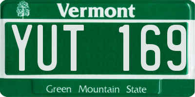 VT license plate YUT169