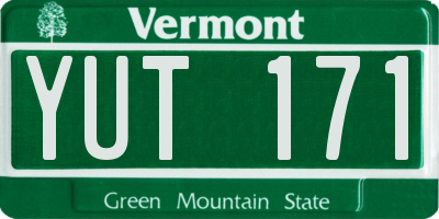VT license plate YUT171