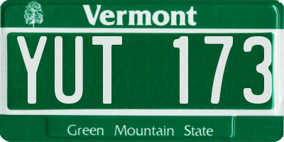 VT license plate YUT173